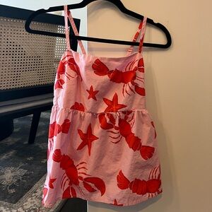 J. Crew Lobster Top